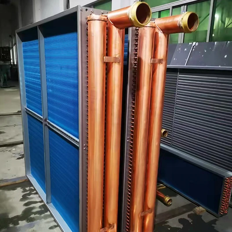 铜管铝翅片表冷器产品实拍照片